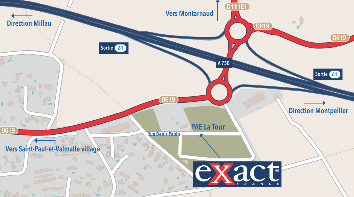 Plan d'accès Exact France
